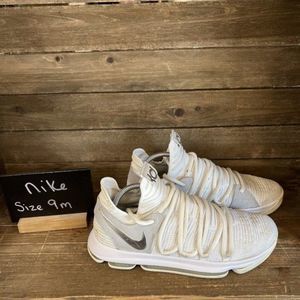 Mens Nike KD Still White Knit‎ Athletic Basketball Shoes Sneakers Size 9 M GUC